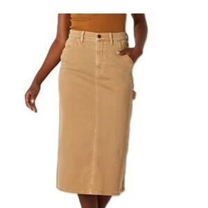 Jcp A.N.A. High Rise Midi Denim Carpenter Skirt Sz 12
